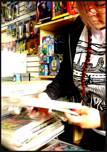 Comic Shop Girl Confessions Denise circa 2009 IMISS YOU READ HAIR