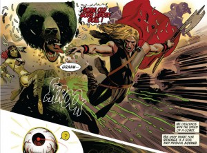 Thor cuts off an evil bear's head!