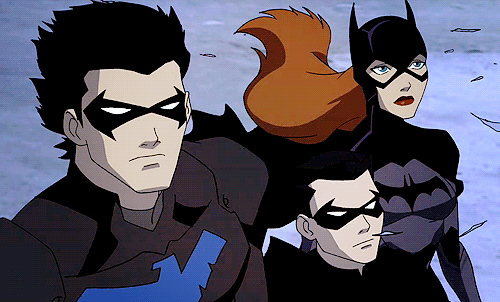 Bruce Time DCAU Young Justice Nightwing Dick Grayson Robin Tim Drake Batgirl Barbara Gordon Batkids