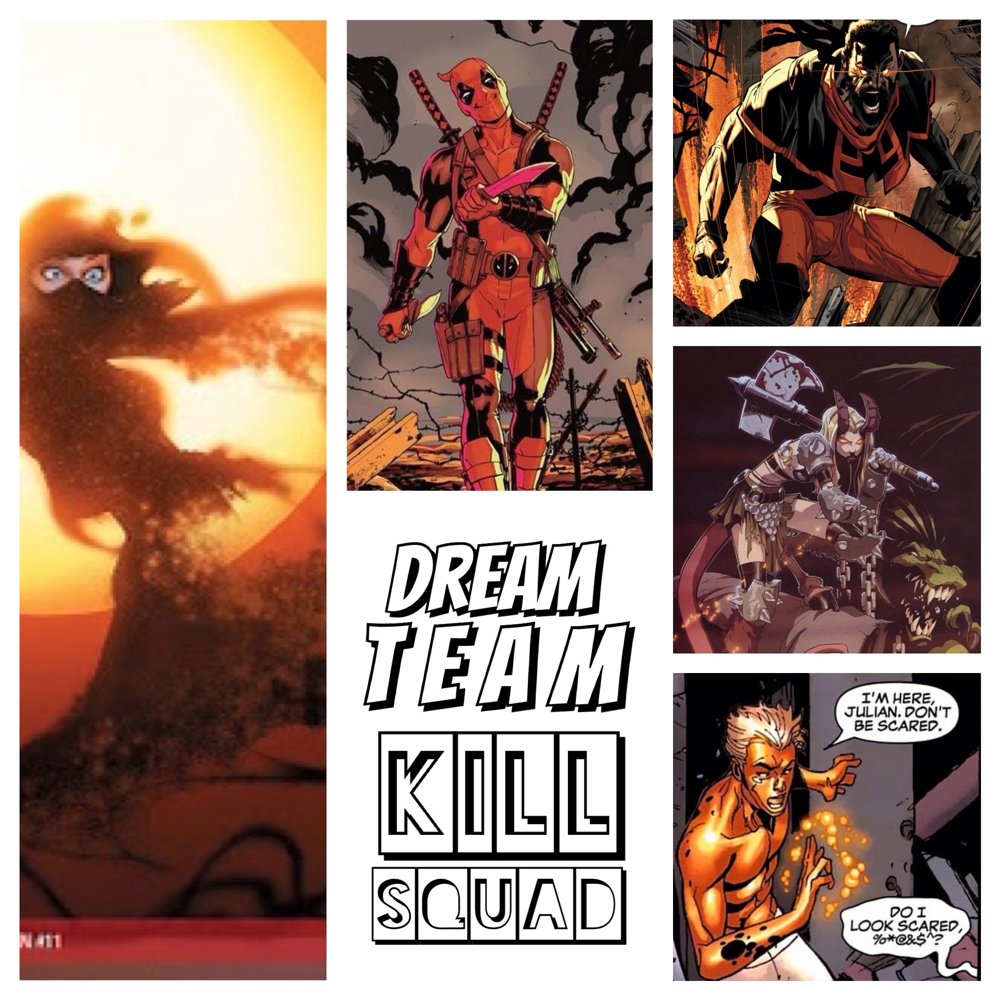 Let's Talk About X Baby Dream Team Kill Squad Marvel Comics X-Men Dust Deadpool Magik Bishop Elixir