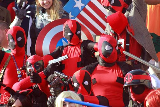 This is just a SMALL amount of Deadpool cosplayers at this years San Diego Comic Con.