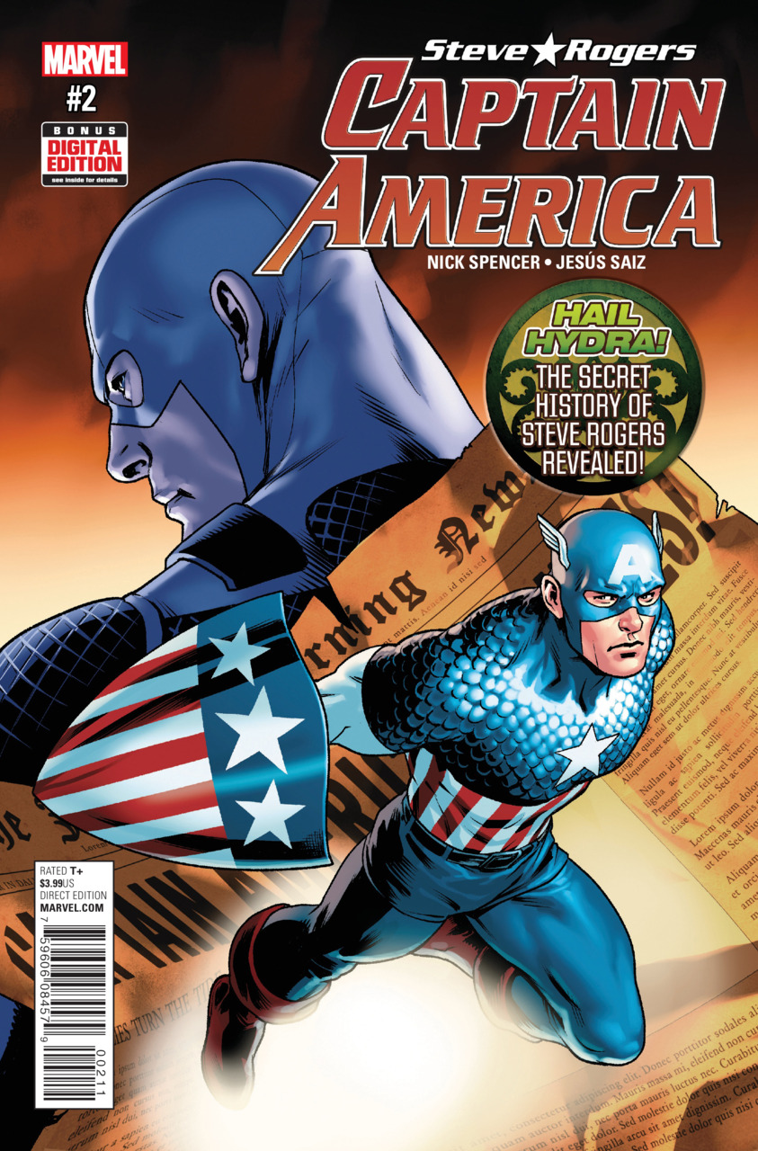 Steve Rogers Captain America 2 cover